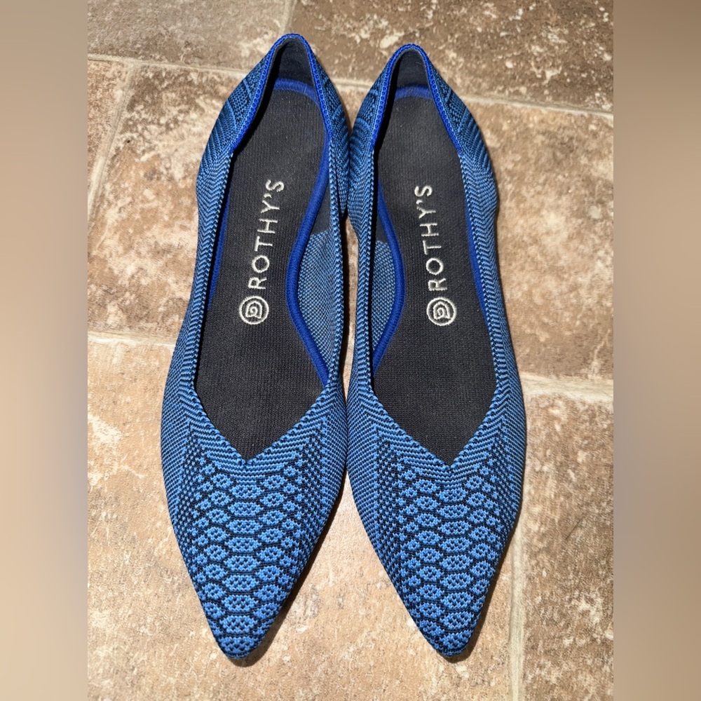 Rothy's Lapis Python Points Snake Print Pointy To… - image 1